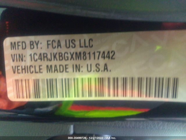 1C4RJKBGXM8117442 Jeep Grand Cherokee L Limited