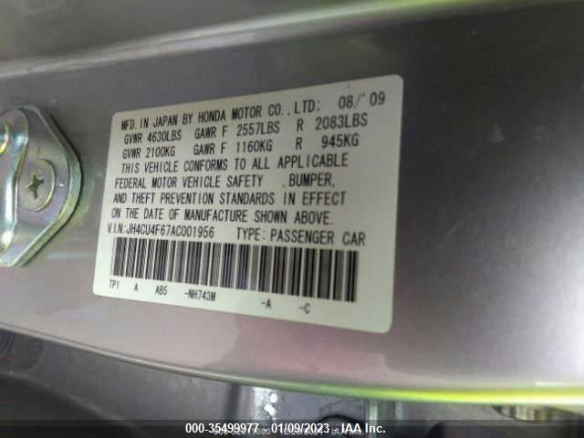 Acura Tsx Tech Pkg 2010 JH4CU4F67AC001956 Image 9