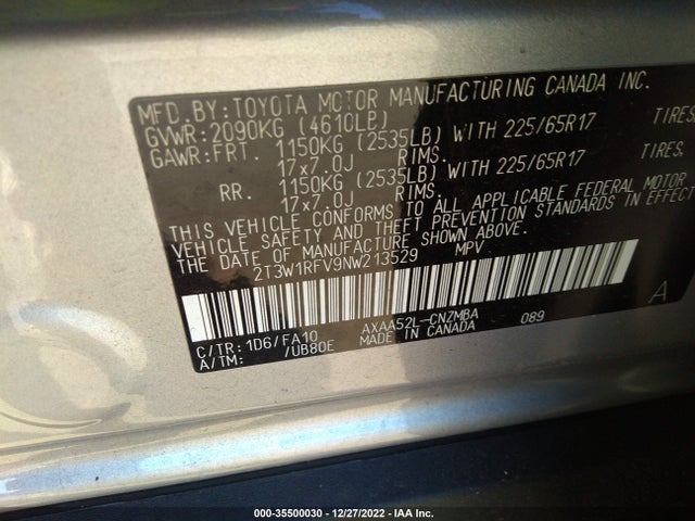 Toyota Rav4 Xle 2022 2T3W1RFV9NW213529 Image 9