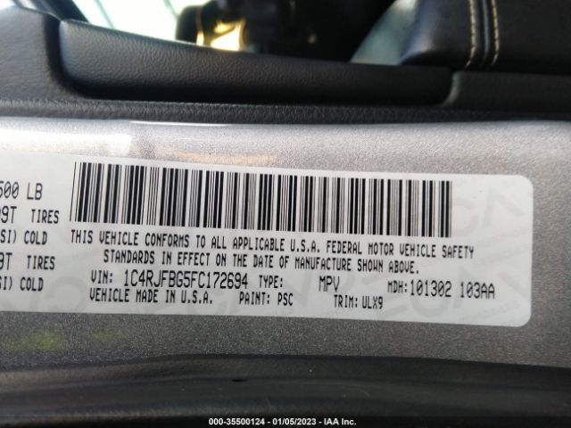 1C4RJFBG5FC172694 Jeep Grand Cherokee Limited