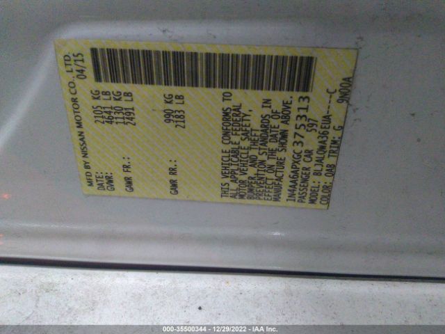 1N4AA6APXGC375313 Nissan Maxima 3.5 S