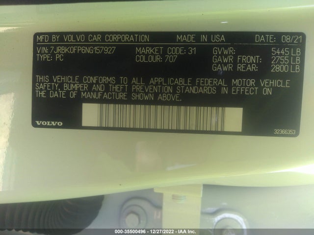 Volvo S60 Recharge Polestar Engineered 2022 7JRBK0FP6NG157927 Image 10