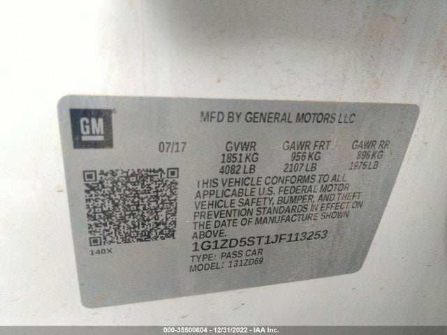 Chevrolet MALIBU LT 2018 1G1ZD5ST1JF113253 Image 10