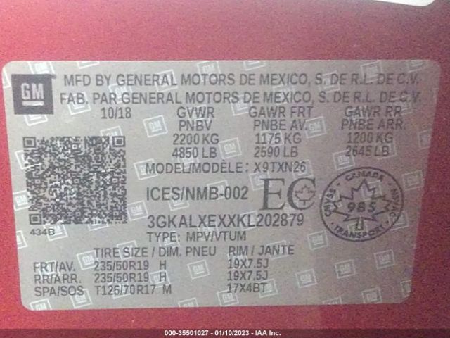 3GKALXEXXKL202879 GMC Terrain Denali