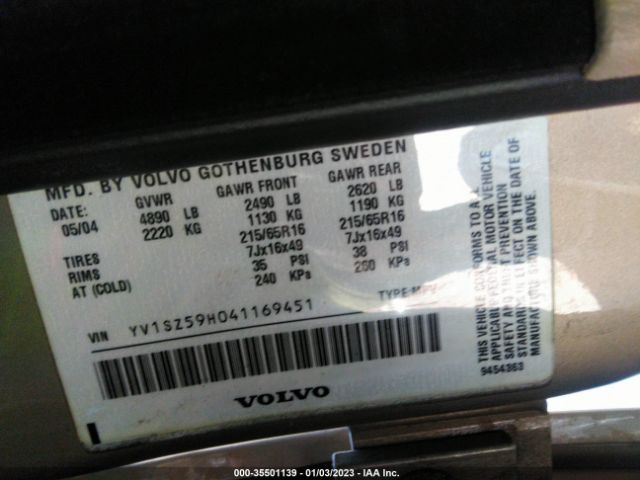 YV1SZ59H041169451 Volvo V70 Xc70