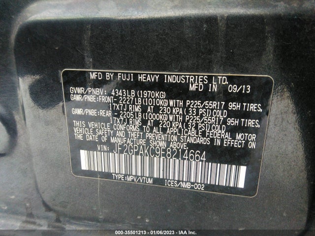 Subaru Xv Crosstrek Limited 2014 JF2GPAKC9E8214664 Image 11