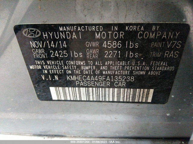 Hyundai SONATA HYBRID 2015 KMHEC4A49FA135238 Image 10
