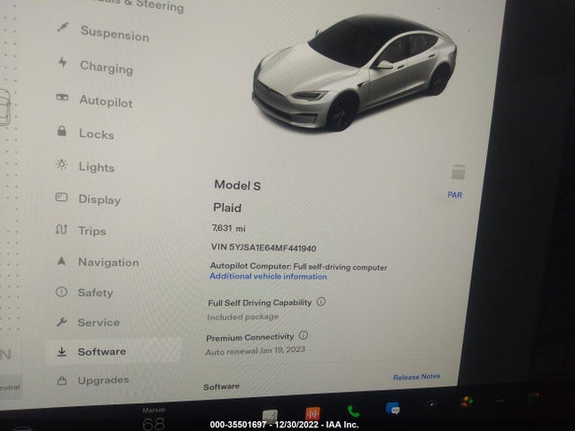 2021 Tesla Model S, VIN: 5YJSA1E64MF441940