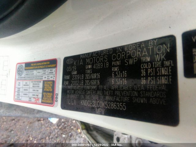 KNDCB3LC0K5286355 KIA NIRO LX