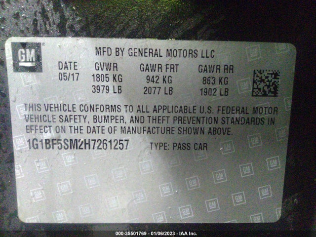 Chevrolet Cruze Premier 2017 1G1BF5SM2H7261257 Image 11