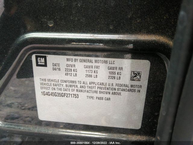 1G4G45G35GF271753 Buick Lacrosse Sport Touring