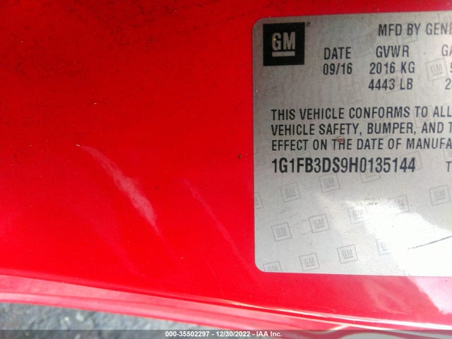 Chevrolet Camaro 1lt 2017 1G1FB3DS9H0135144 Image 11