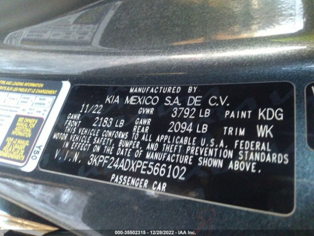 3KPF24ADXPE566102 KIA FORTE LX
