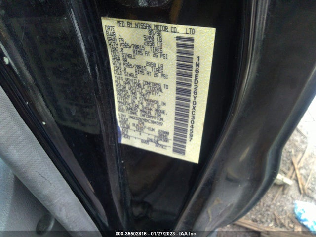 1999 NISSAN FRONTIER 4WD XE/SE VIN: 1N6ED26Y0XC304597