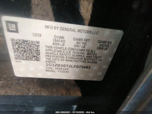 Chevrolet MALIBU LS 2020 1G1ZB5ST2LF073483 Image 9