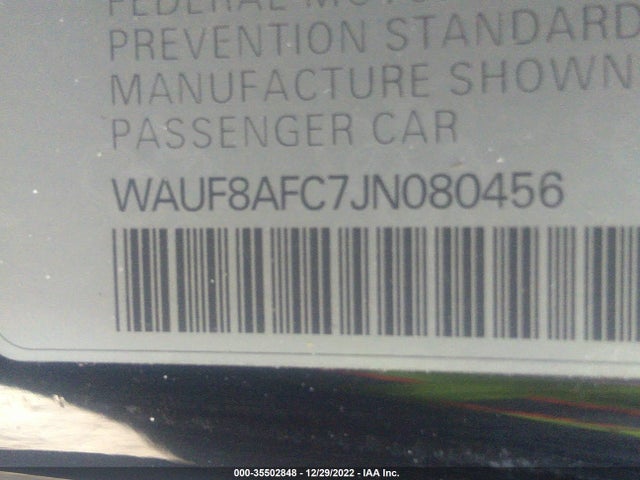 WAUF8AFC7JN080456 Audi A6 Premium/sport