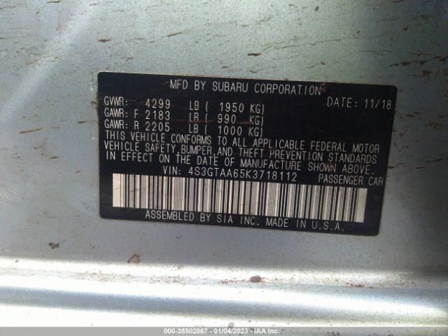 4S3GTAA65K3718112 Subaru Impreza