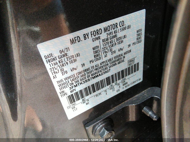 2021 Ford Mustang, VIN: 3FMTK3SS7MMA23927