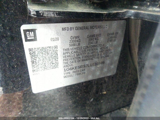 2020 Cadillac CT6, VIN: 1G6KE5RS7LU110989