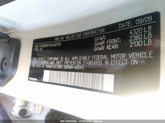 YV1382MS7A2492765 Volvo S40