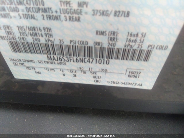 2022 Ford Ecosport, VIN: MAJ6S3FL6NC471010