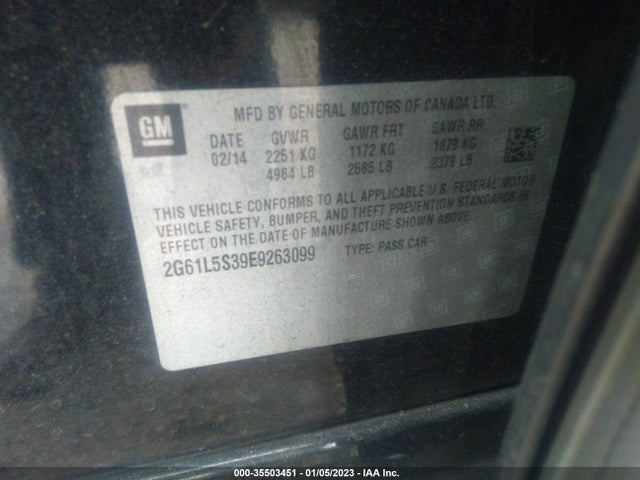 Cadillac XTS 2014 2G61L5S39E9263099 Image 9