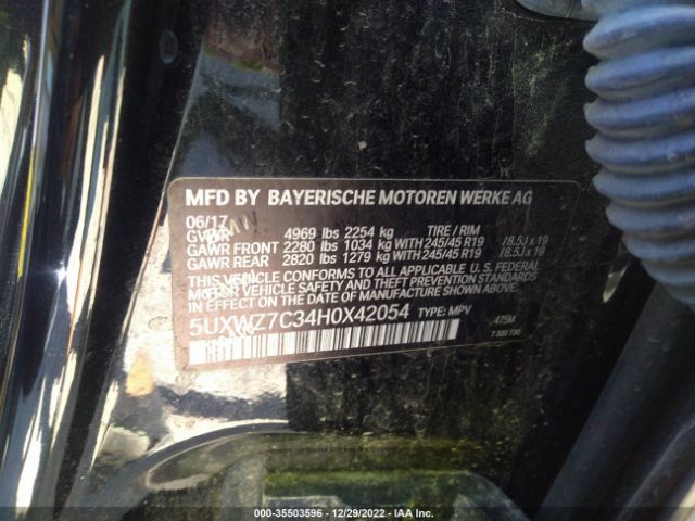 5UXWZ7C34H0X42054 BMW X3 Sdrive28i