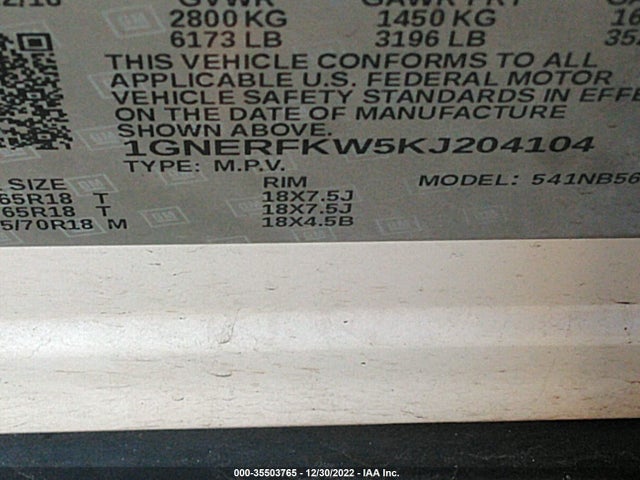 Chevrolet Traverse Ls 2019 1GNERFKW5KJ204104 Image 9