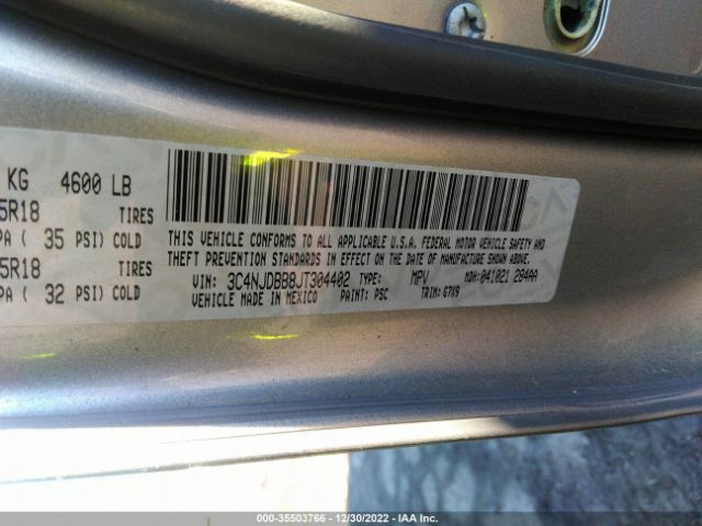 3C4NJDBB8JT304402 Jeep Compass Altitude