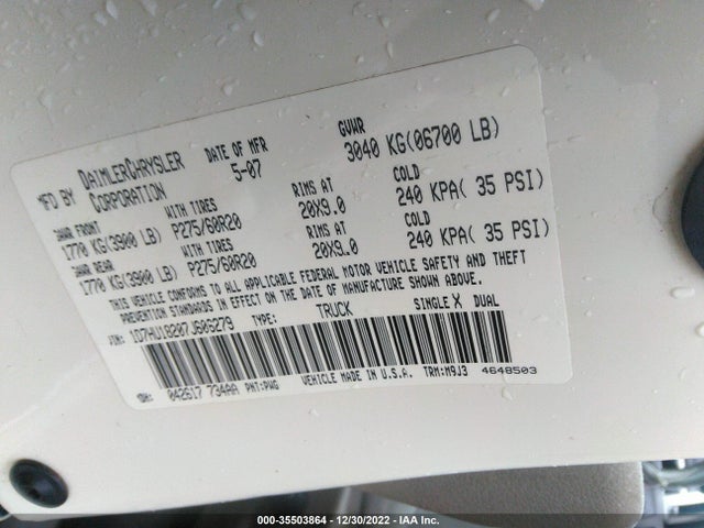 Dodge Ram 1500 Slt 2007 1D7HU18207J606279 Image 10