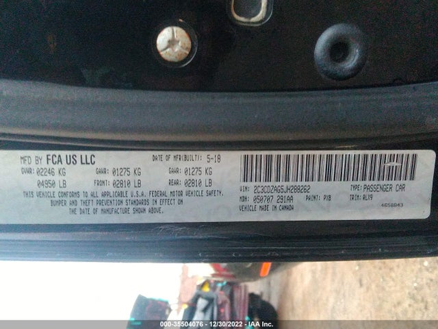 2018 DODGE CHALLENGER SXT PLUS VIN: 2C3CDZAG5JH288262