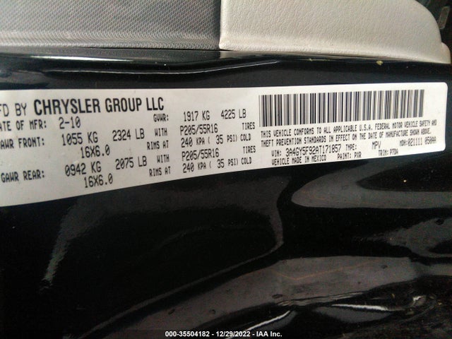 3A4GY5F92AT171857 Chrysler PT CRUISER CLASSIC