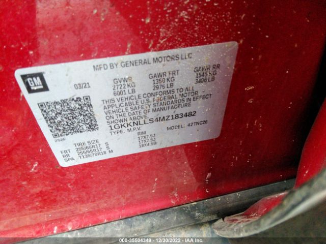 1GKKNLLS4MZ183482 GMC Acadia At4