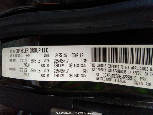 1C4PJMCS9EW226915 Jeep Cherokee Latitude