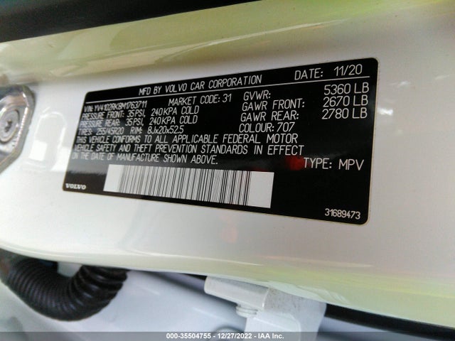 Volvo Xc60 Momentum 2021 YV4102RK8M1763711 Image 10