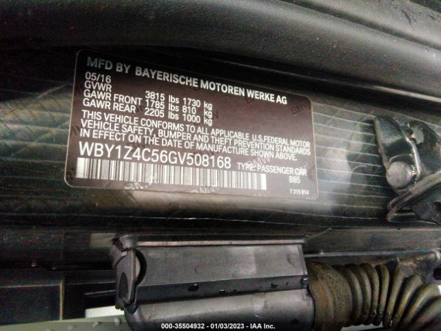 WBY1Z4C56GV508168 BMW I3