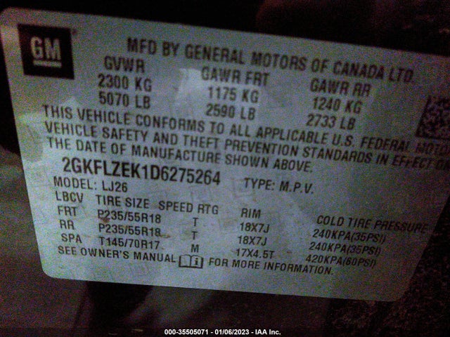 GMC Terrain 2013 2GKFLZEK1D6275264 Image 9