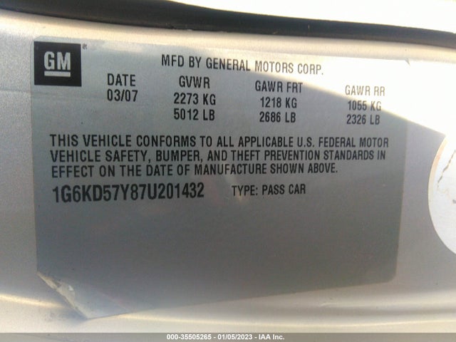 Cadillac Dts V8 2007 1G6KD57Y87U201432 Image 10