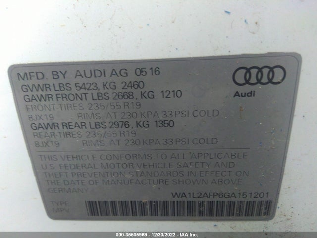 WA1L2AFP6GA151201 Audi Q5 Premium Plus