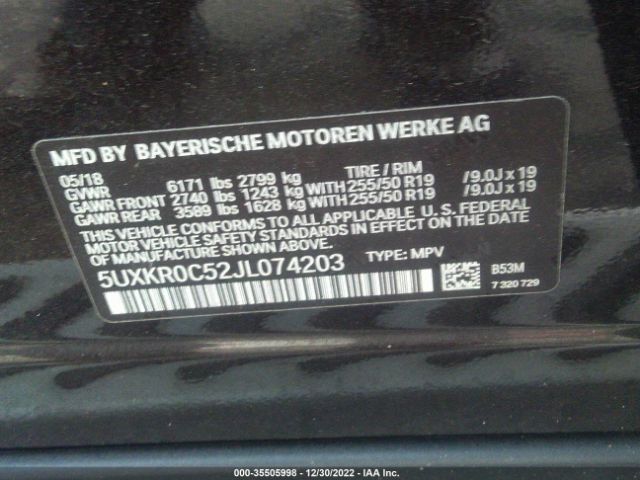 5UXKR0C52JL074203 BMW X5 Xdrive35i