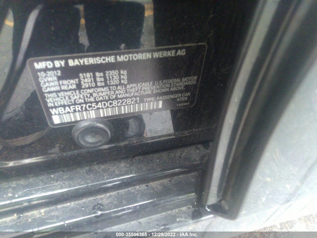 BMW 5 Series 535i 2013 WBAFR7C54DC822821 Image 9