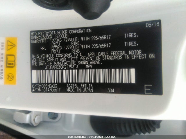 2019 Lexus NX, VIN: JTJBARBZ0K2179313