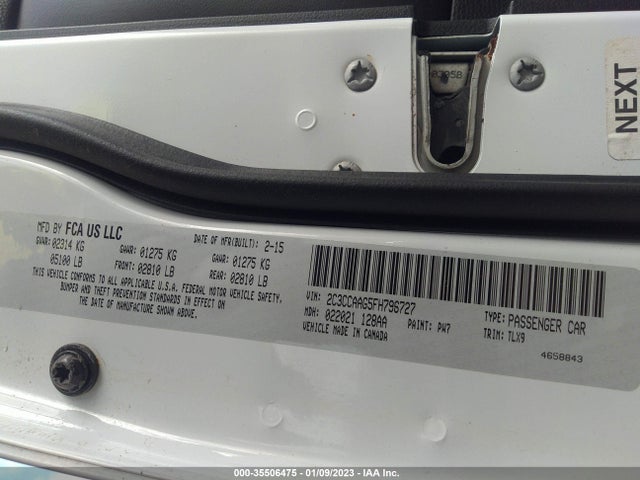 2015 Chrysler 300, VIN: 2C3CCAAG5FH796727