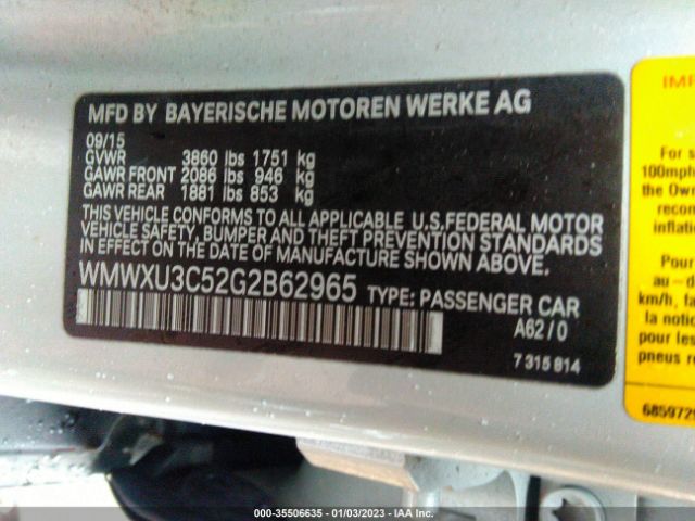 WMWXU3C52G2B62965 Mini COOPER HARDTOP 4 DOOR
