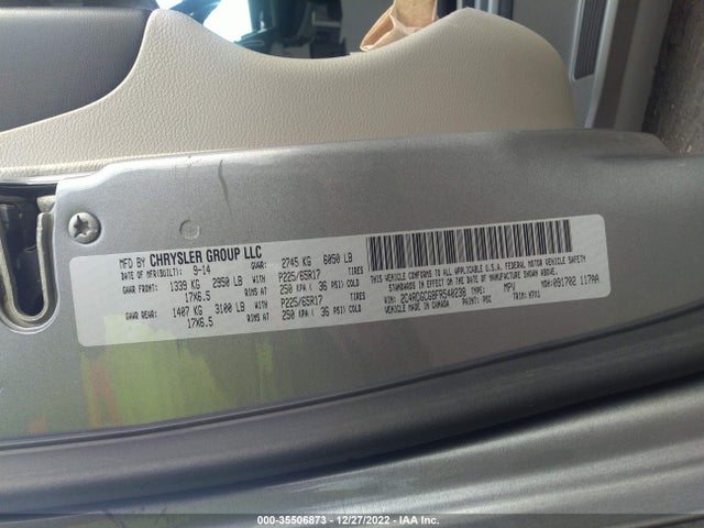 Dodge Grand Caravan Sxt 2015 2C4RDGCG8FR540238 Image 9