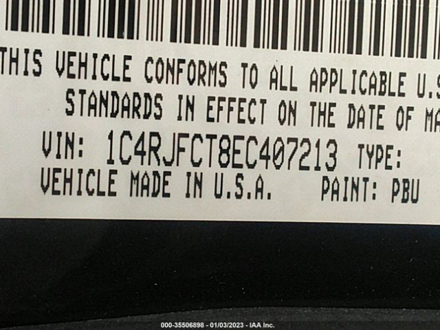 1C4RJFCT8EC407213 Jeep Grand Cherokee Overland