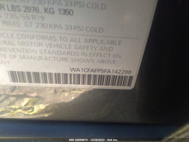 2015 Audi Q5, VIN: WA1CFAFP5FA142296