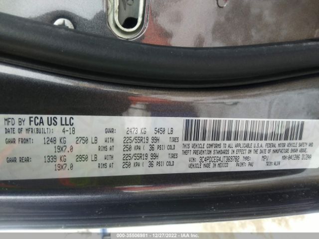 3C4PDCEG4JT369782 Dodge JOURNEY GT