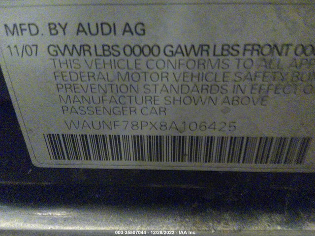 Audi A3 2008 WAUNF78PX8A106425 Image 10