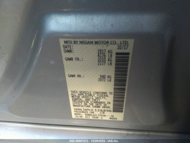 1N4AL3APXJC126896 Nissan Altima 2.5 S